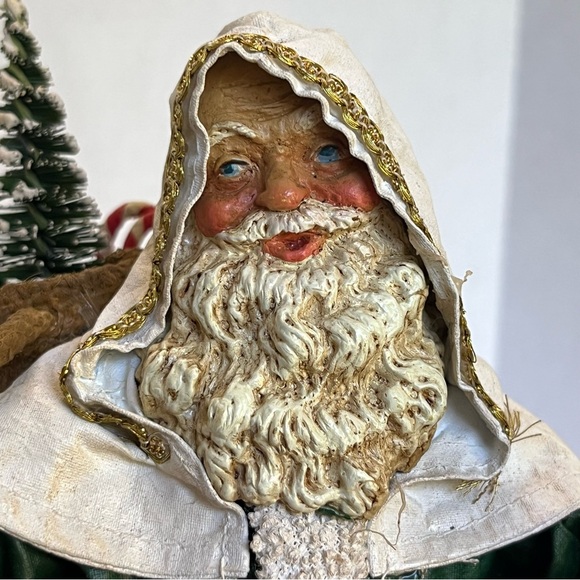 Clothtiques Possible Dreams 1988 Toy Sack Santa Green Robe 713042 Santa Figurine - Picture 13 of 16